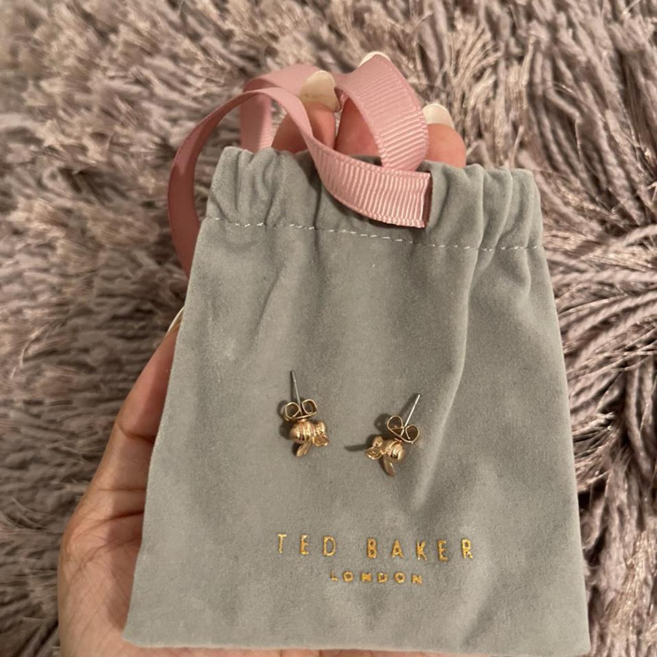 ted baker rose gold bee earrings