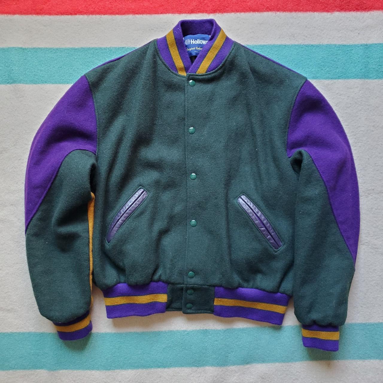 Vintage 90s Holloway Wool Varsity Jacket Men's Large... - Depop