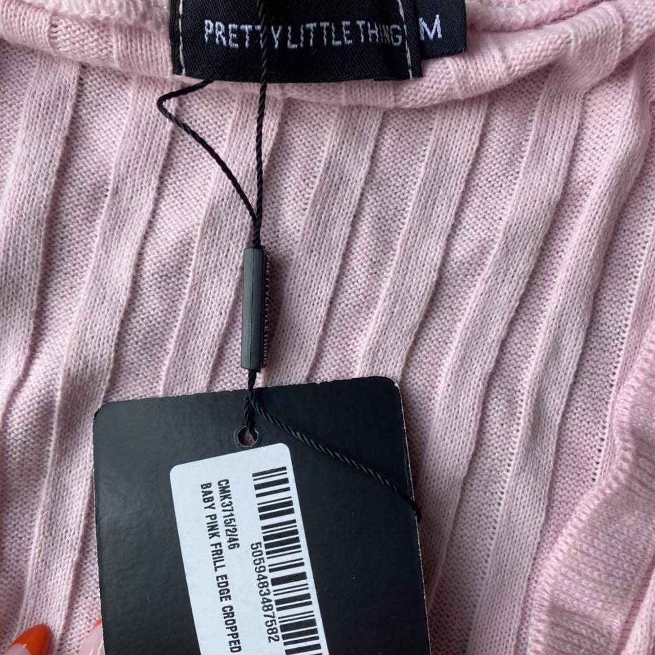 Pretty Little Thing baby pink frill edge cropped... Depop