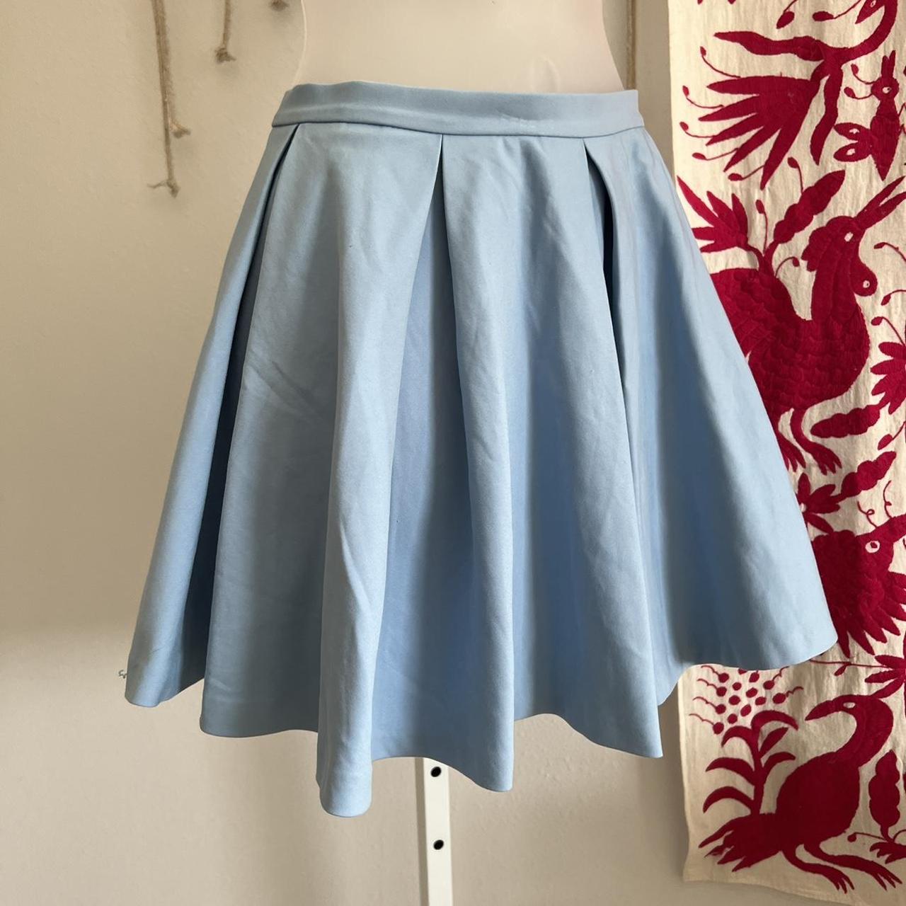 Product Image 1 - Baby Blue Pleated Mini Skirt