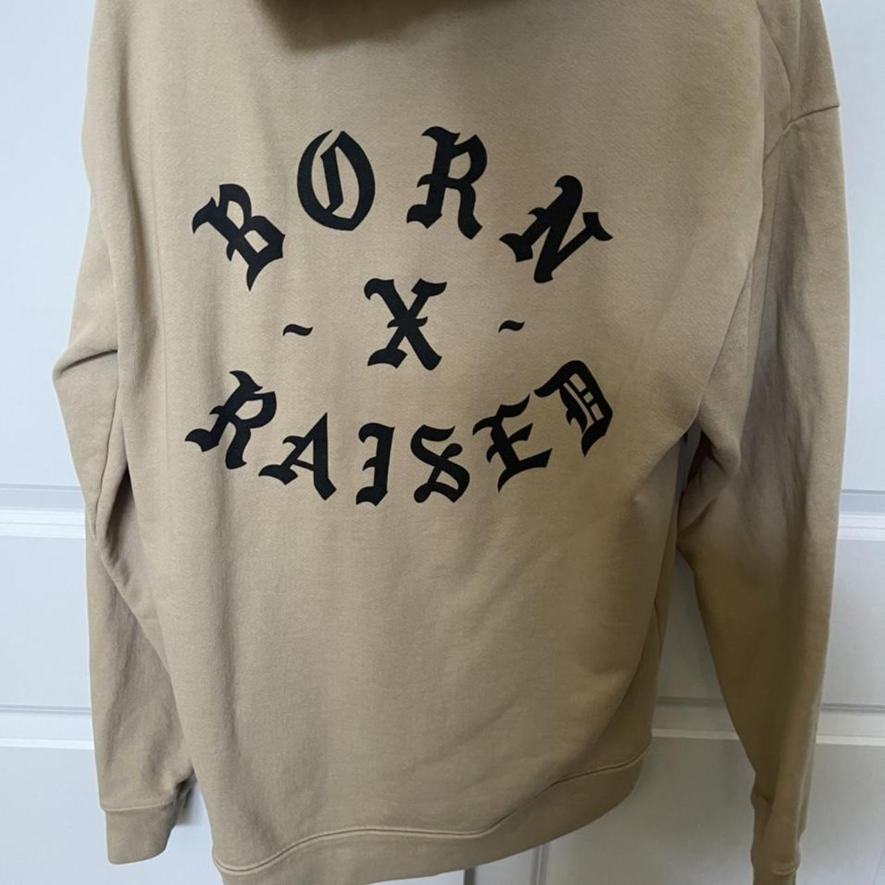 Born x Raised Men's Tan Hoodie Depop