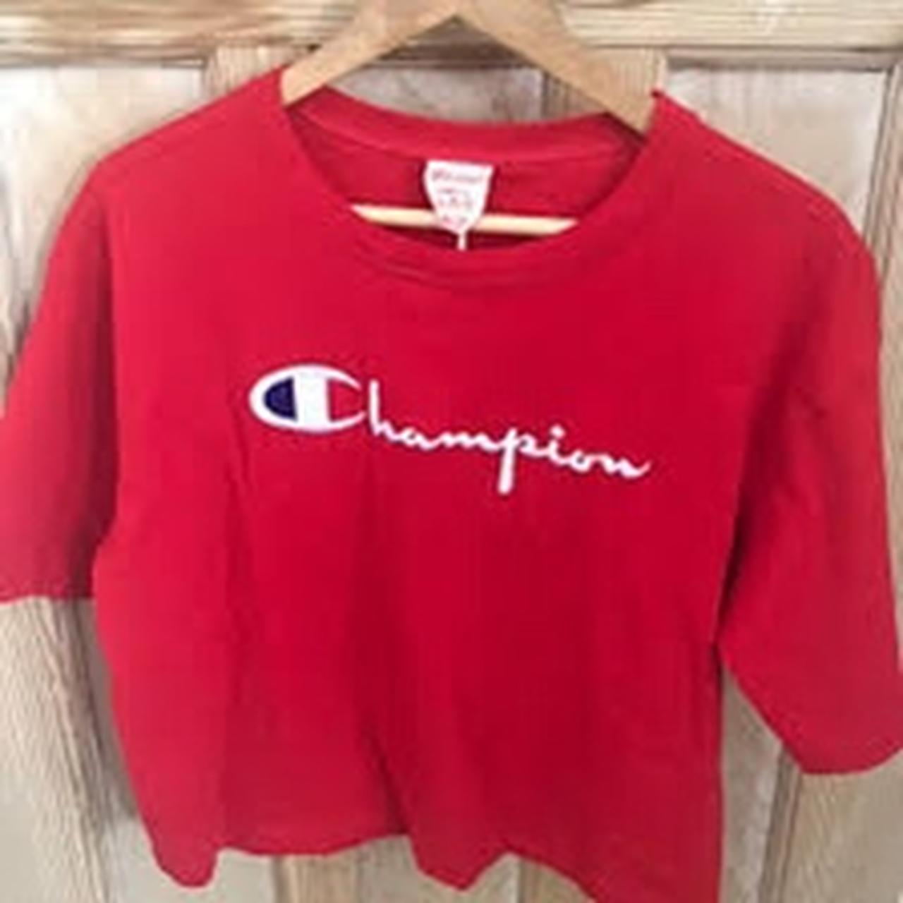 champion red crop top