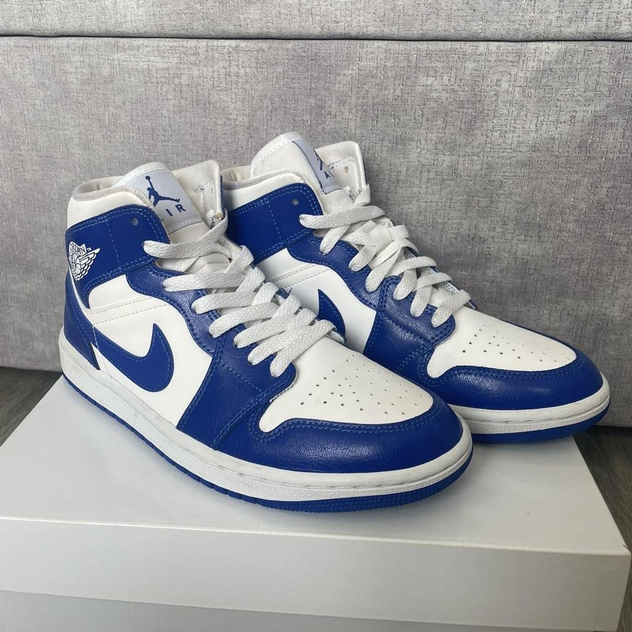 jordan shoes blue and white