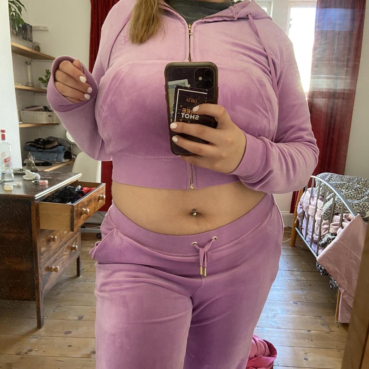 Lilac Juicy Tracksuit Both Size Large Really Good Depop