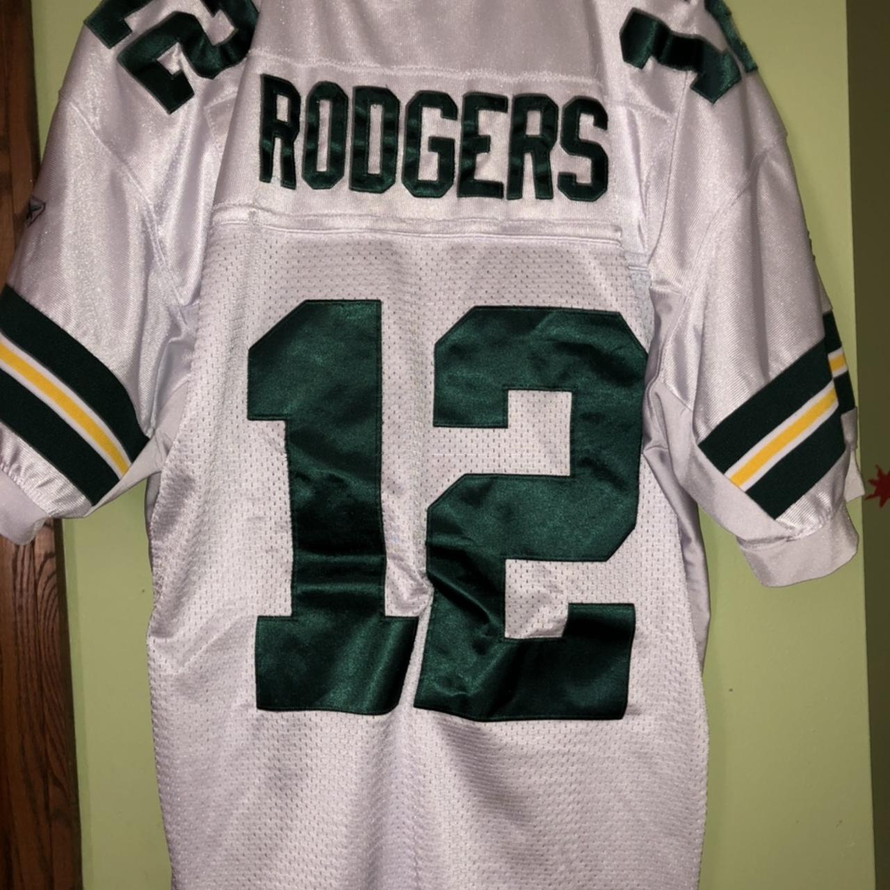 Reebok Men 48 On Field Aaron Rodgers Jersey Green