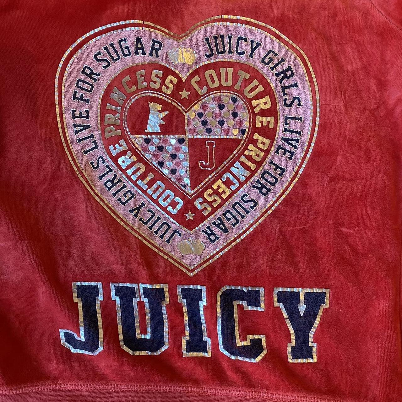 Red Velvet Juicy Coture Zip Up Jumper Size S I M Depop