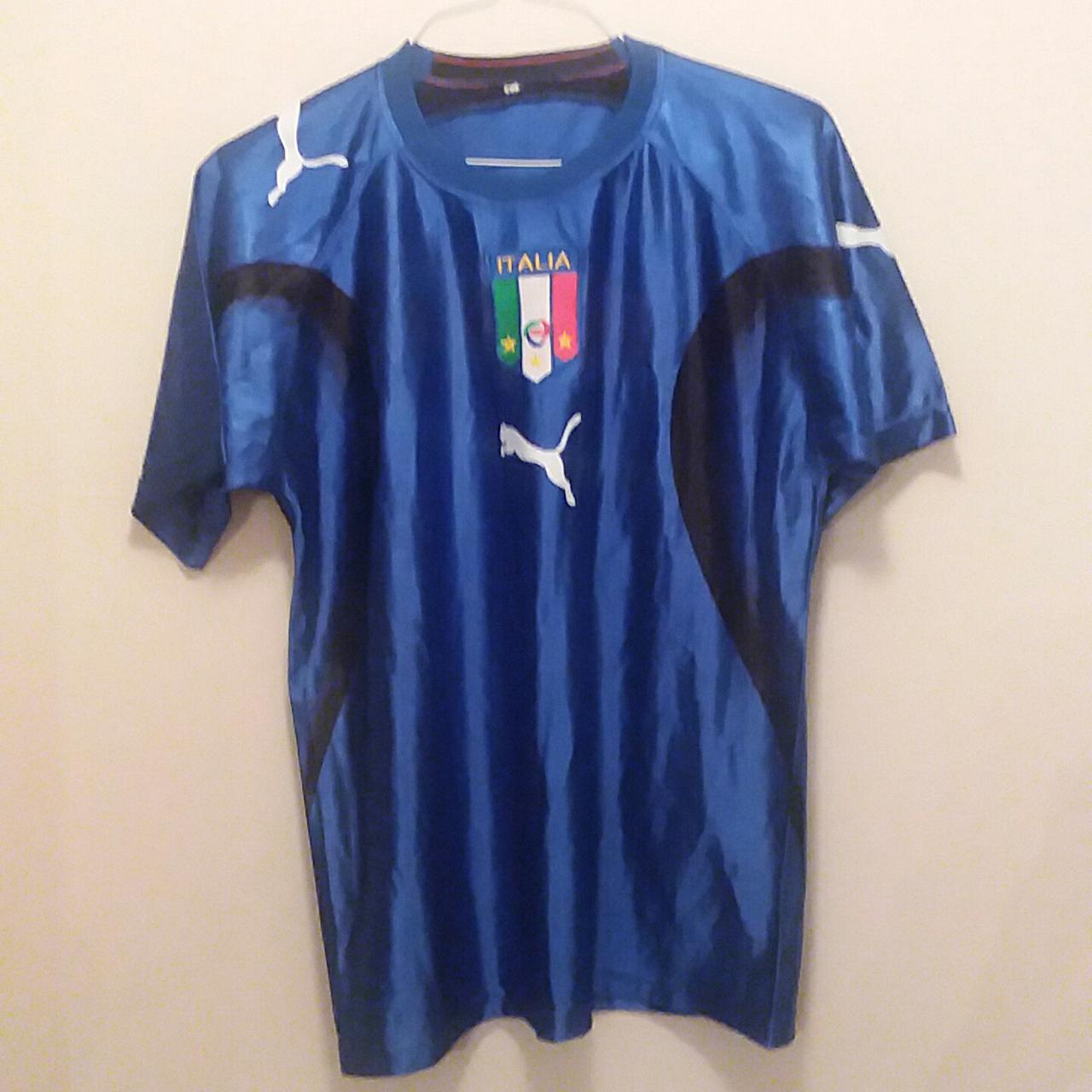 Italy 2006 Blue World Cup Jersey Retro Italy Soccer - Depop