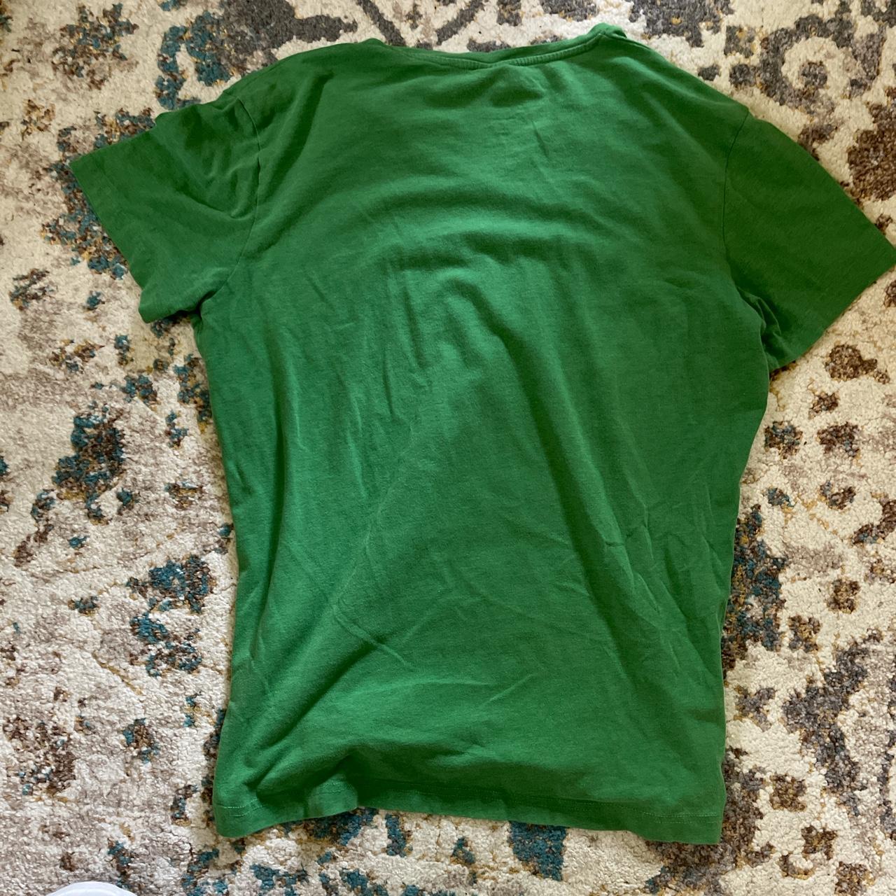 H&M V-Neck Kelly Green T-Shirt. Like New Condition.... - Depop