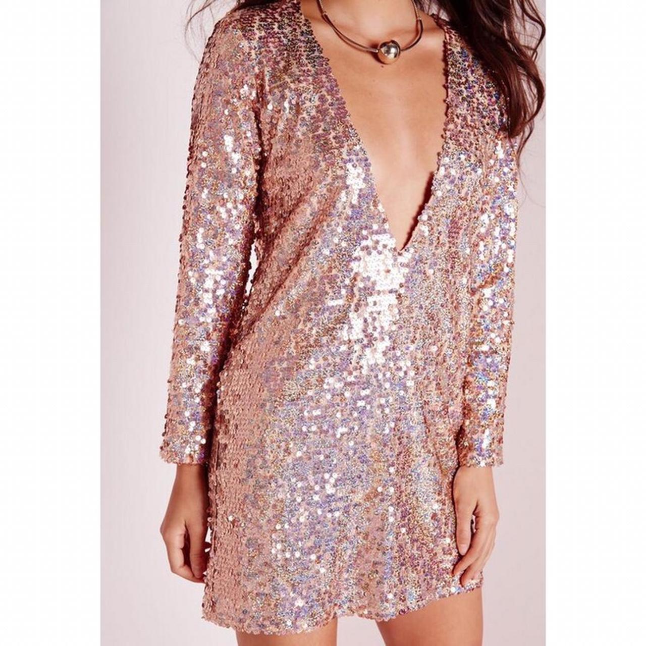 Missguided rose hot sale gold dress