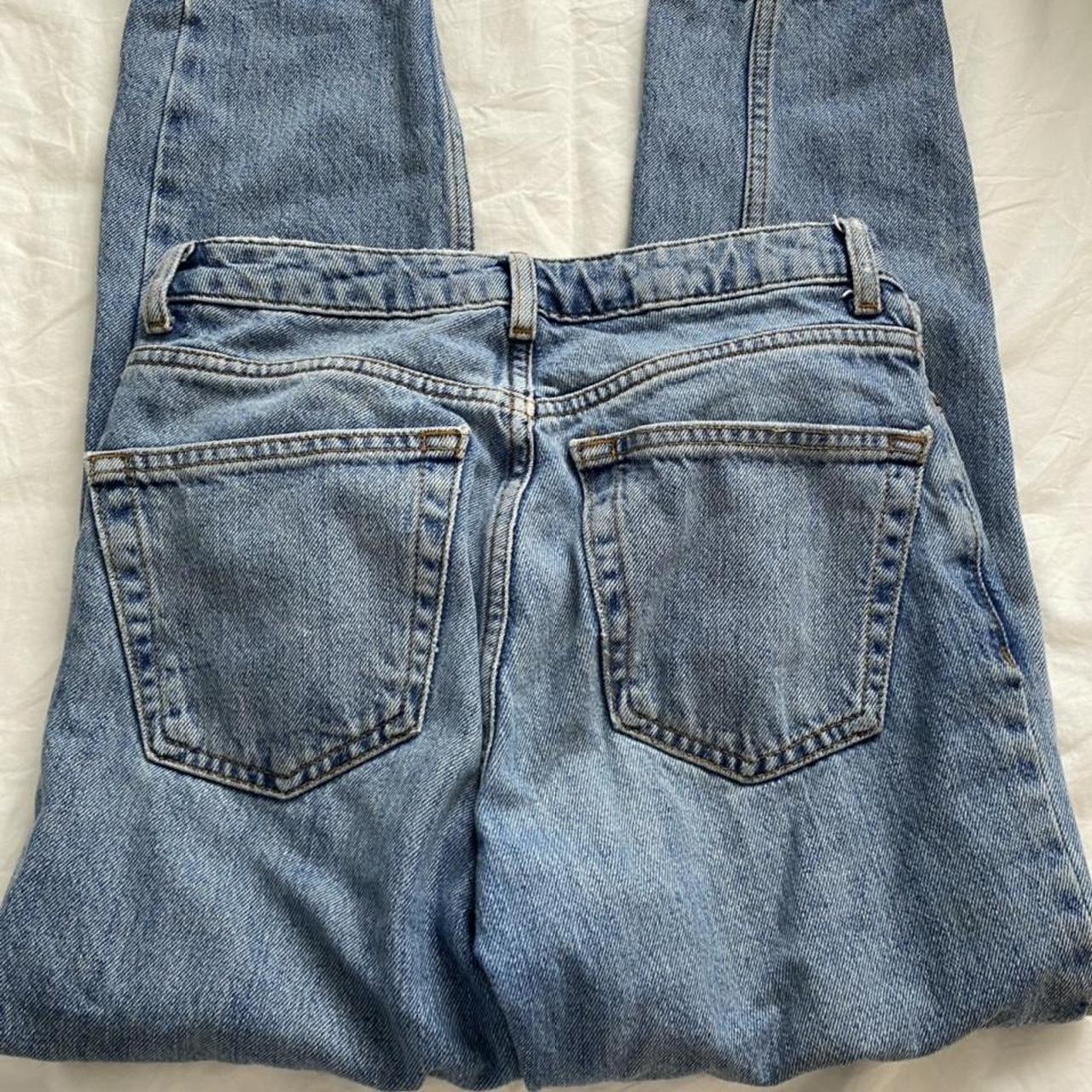 Mid blue denim mom jeans from topshop Waist 25”... - Depop