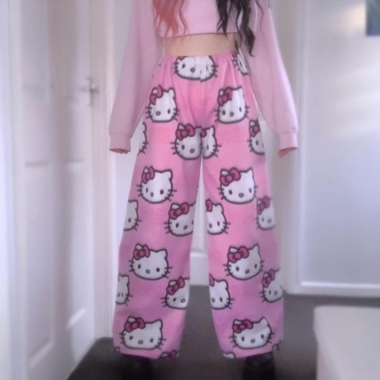 Hello kitty Sanrio kawaii handmade pants trousers... - Depop