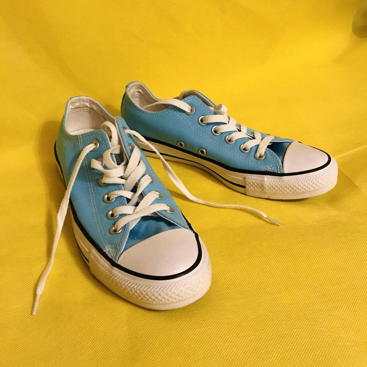 Sky blue chuck taylor Converse sneakers Lightly