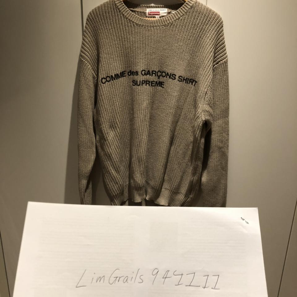 Supreme x CDG Tan sweater RARE COLORWAY SUPER. Depop