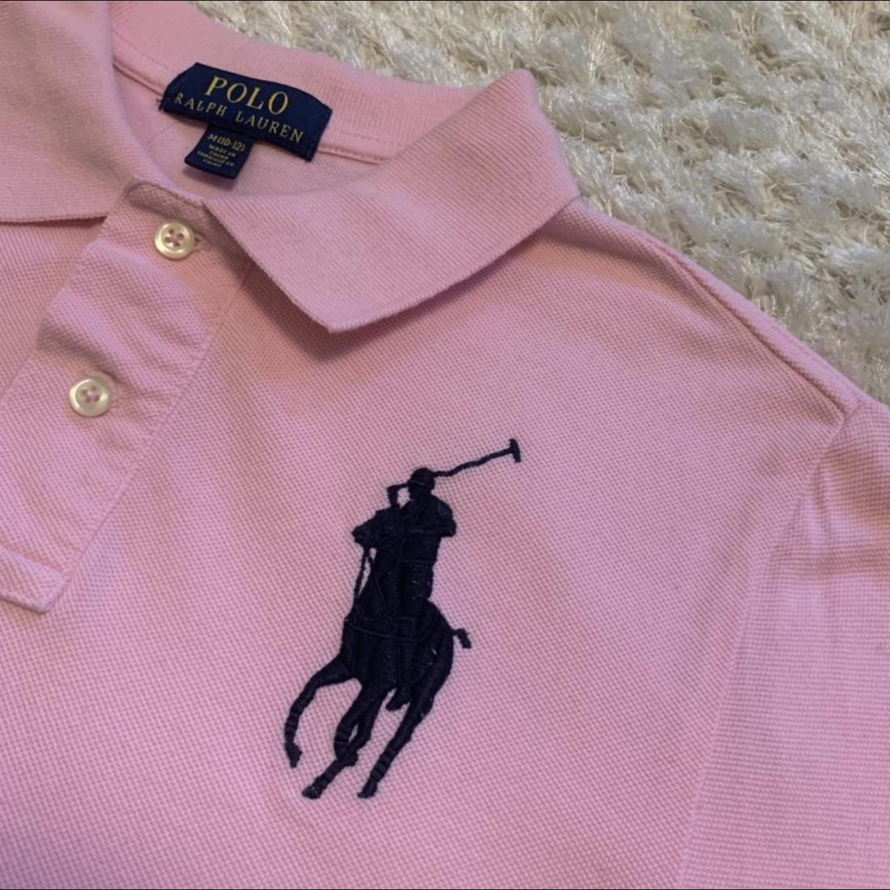 Ralph Lauren Women's Navy and Pink Polo-shirts | Depop