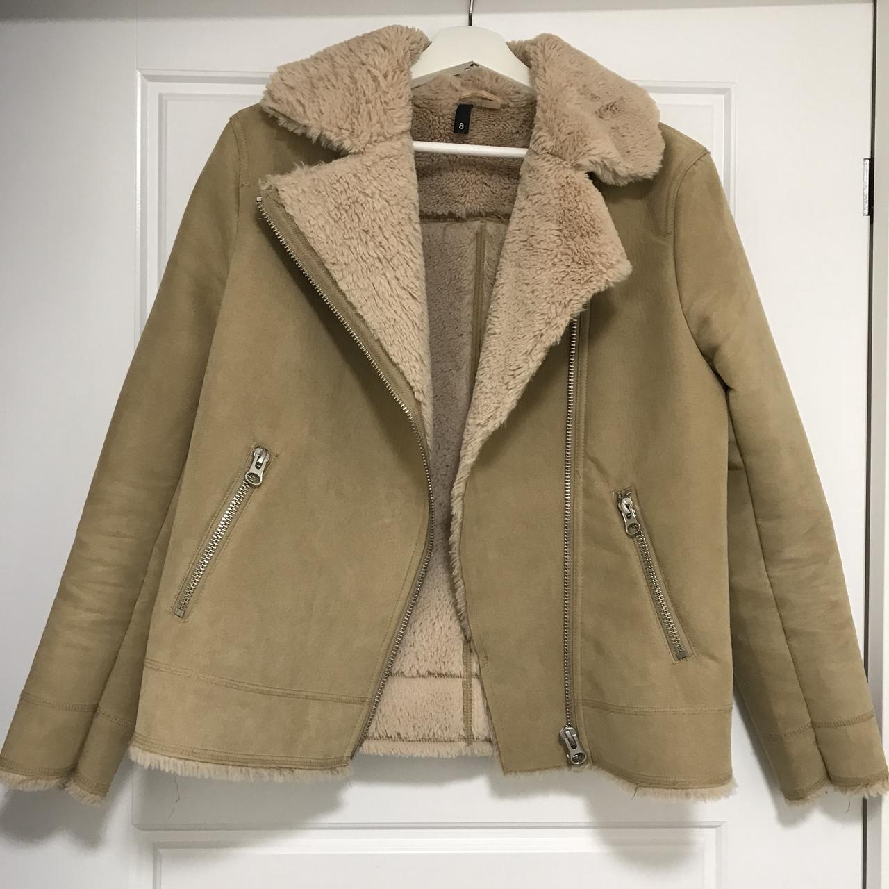 Suede deals jacket h&m