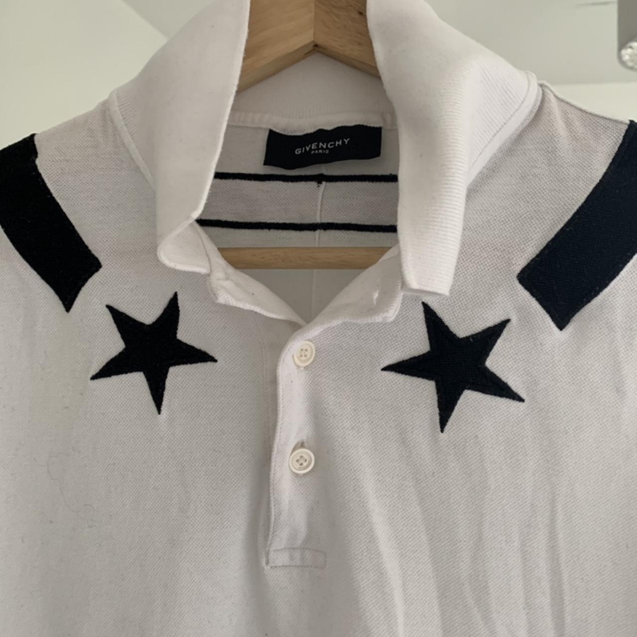 Givenchy white shop polo black stars