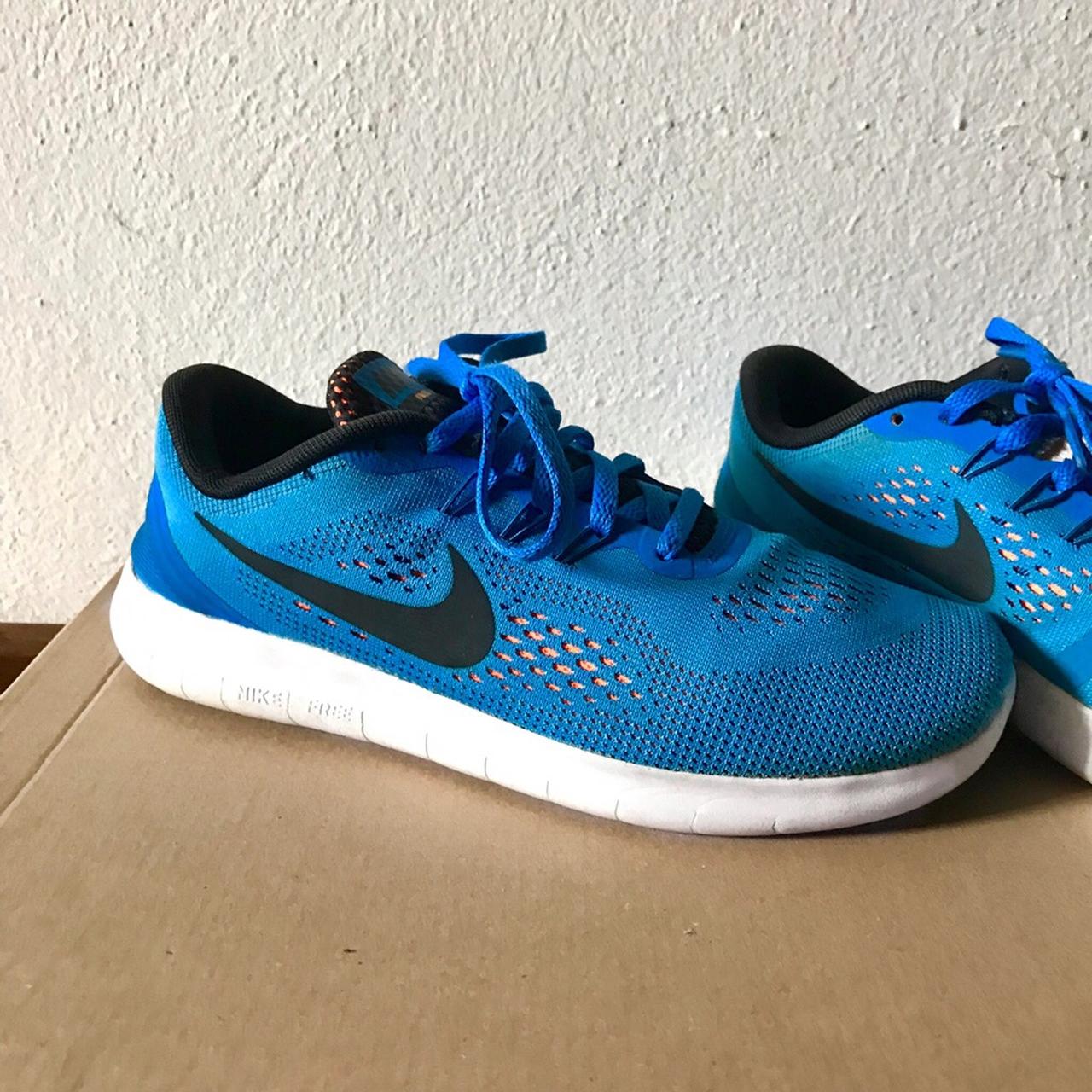 Nike Running blue trainers runners sneakers size 38... - Depop
