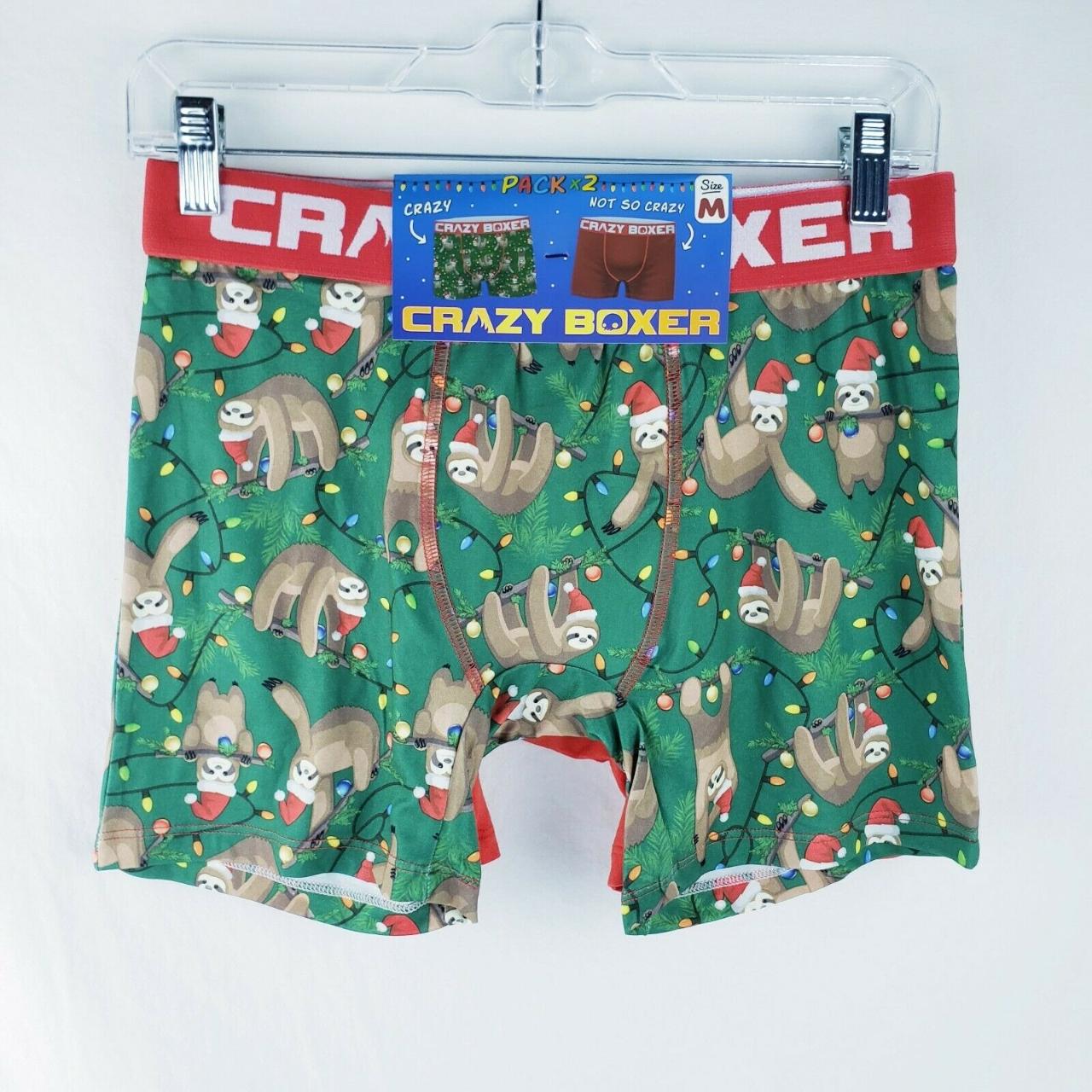 Crazy Boxer Christmas Sloth Briefs Underwear