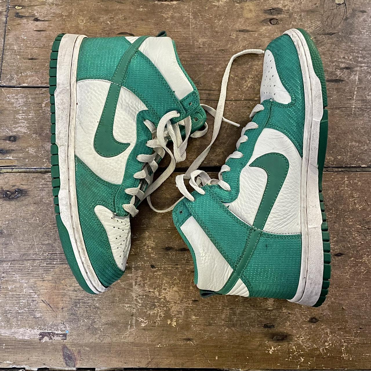 Nike dunk high, rare in this size ! Green Celtic... - Depop