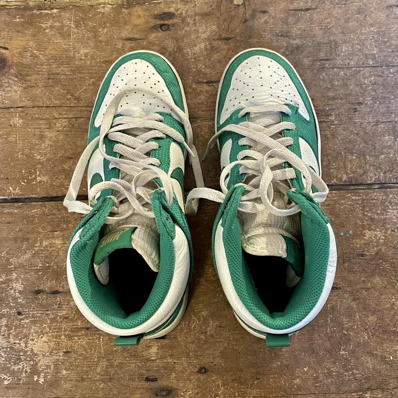 Nike dunk high, rare in this size ! Green Celtic - Depop