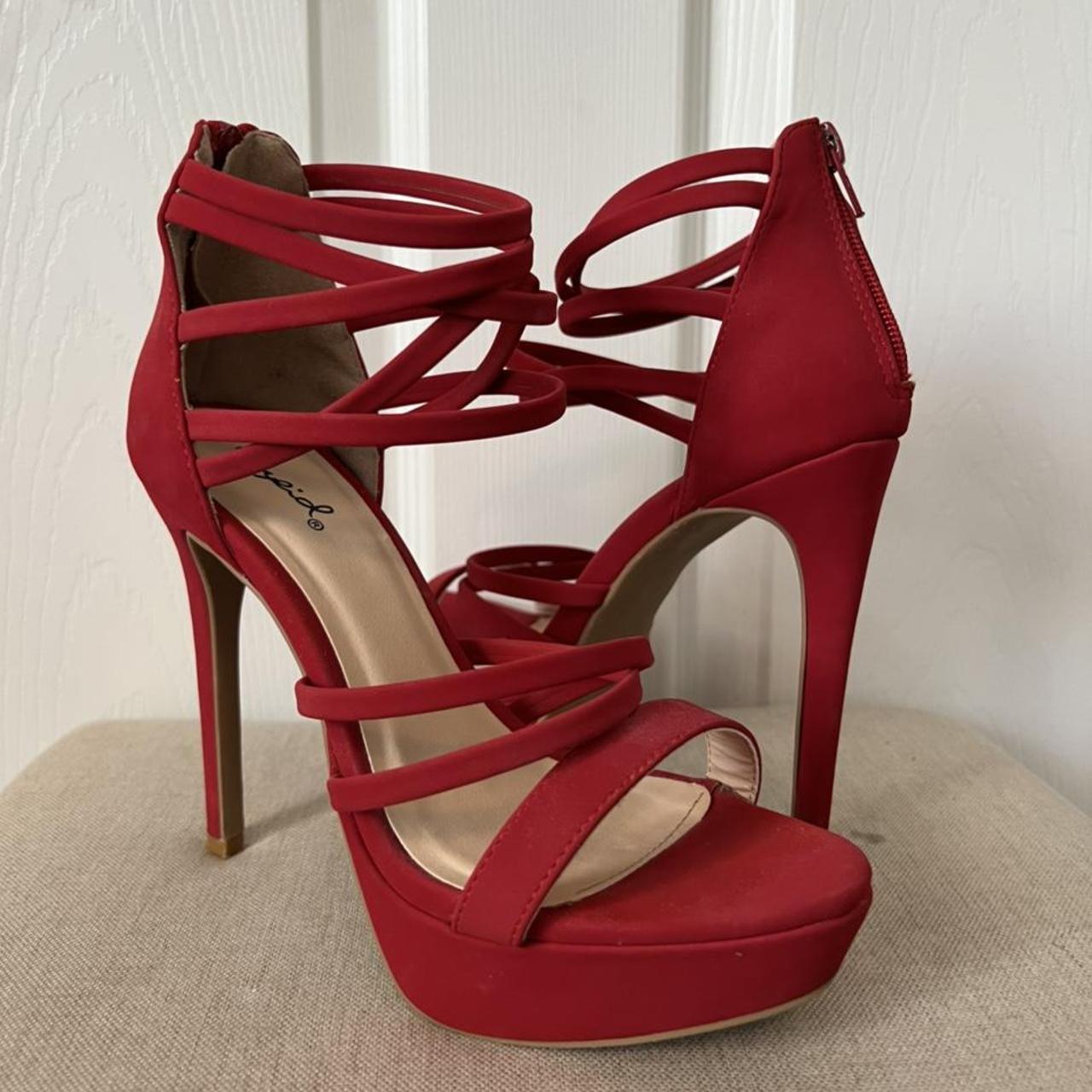 Qupid red heels hotsell