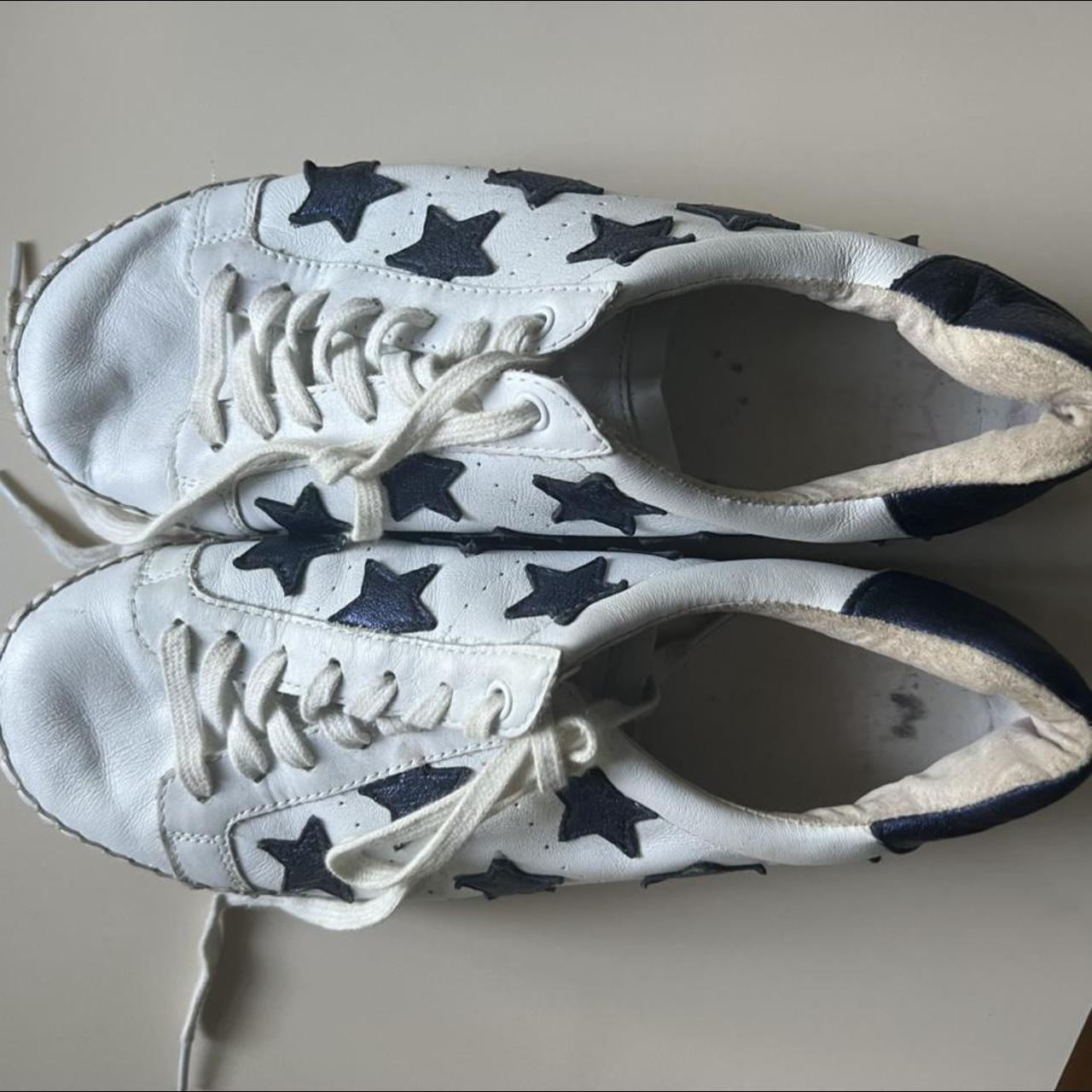 Absolute cutest white and blue star sneakers! Bought... - Depop