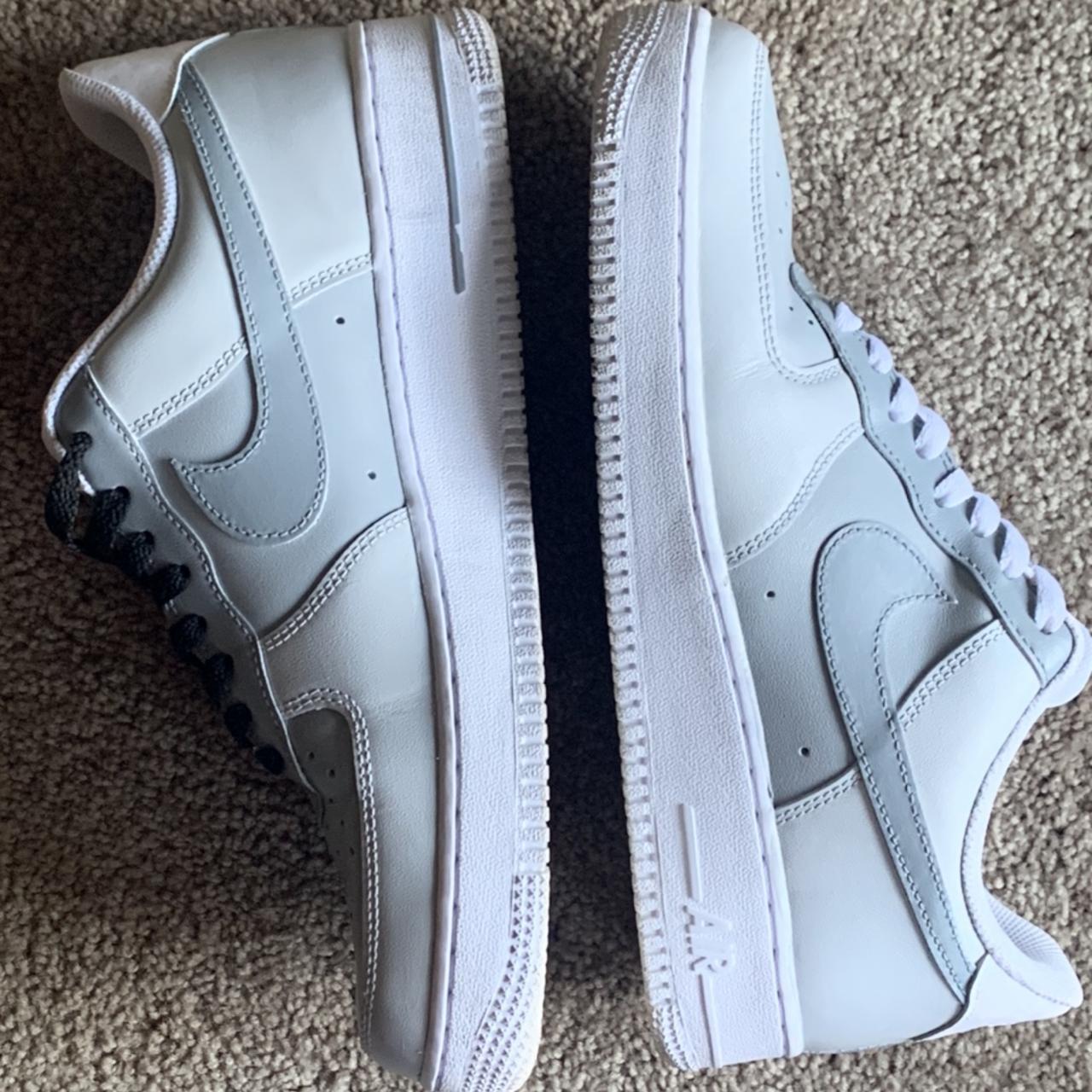 monochrome grey air force 1 low available in men’s... - Depop