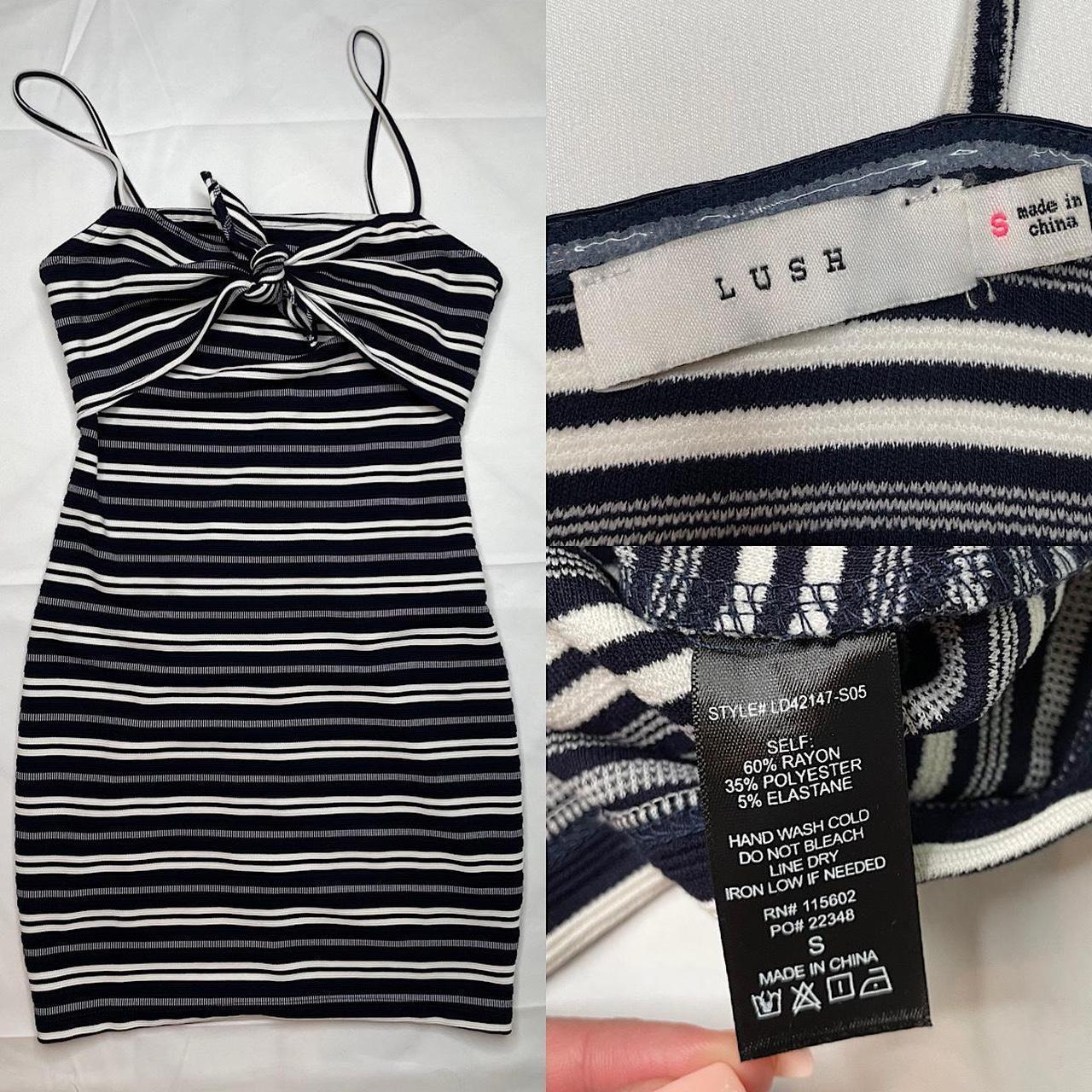 Product Image 4 - Navy and white striped bodycon