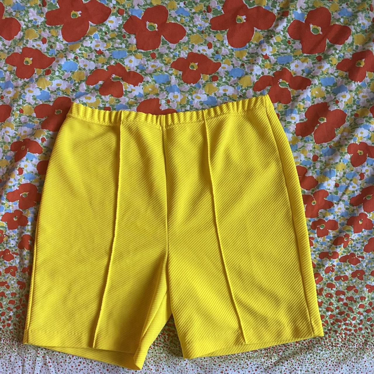 Super Cute Vintage Sears Yellow Shorts! These Are A... - Depop