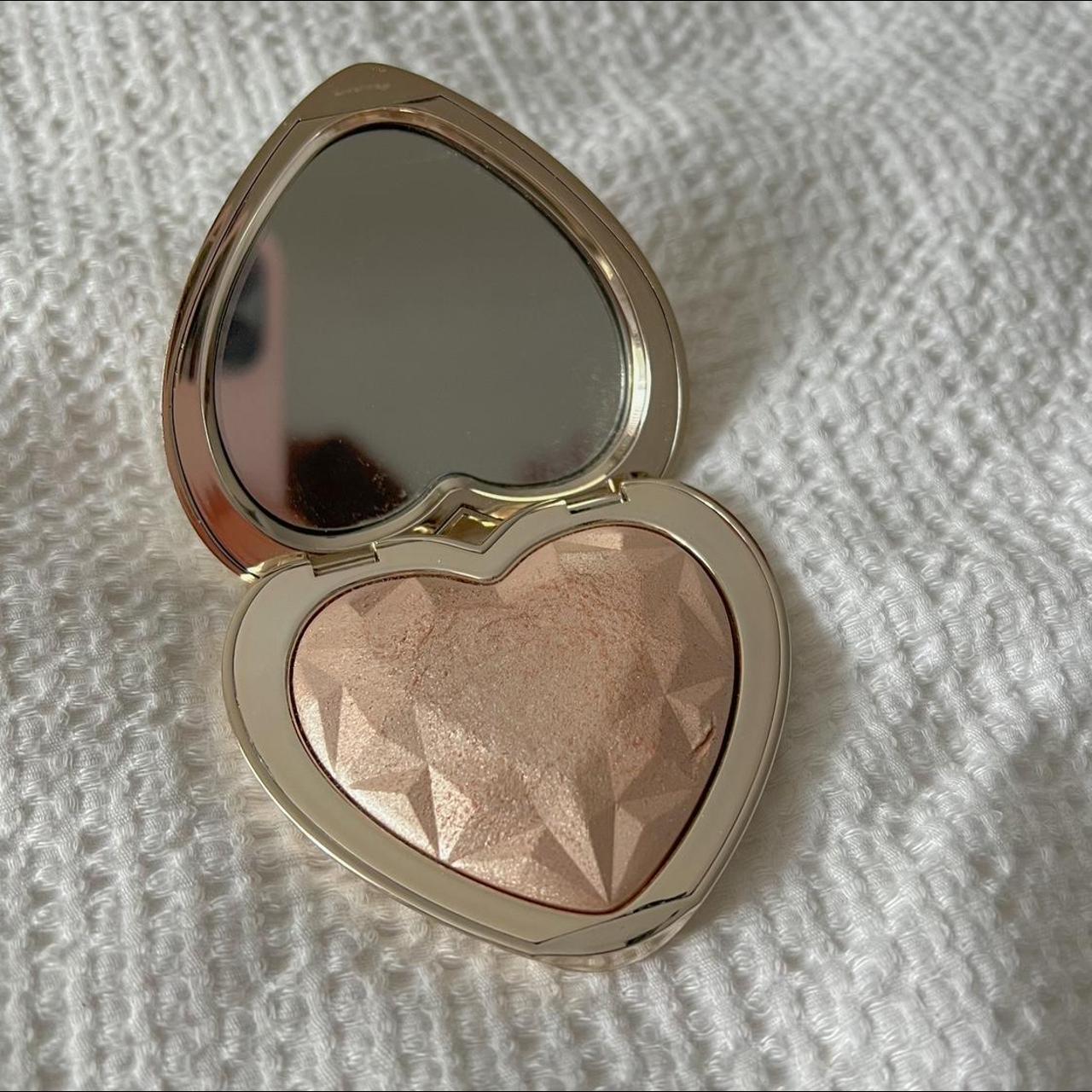 too faced love heart shaped highlighter in the shade... Depop