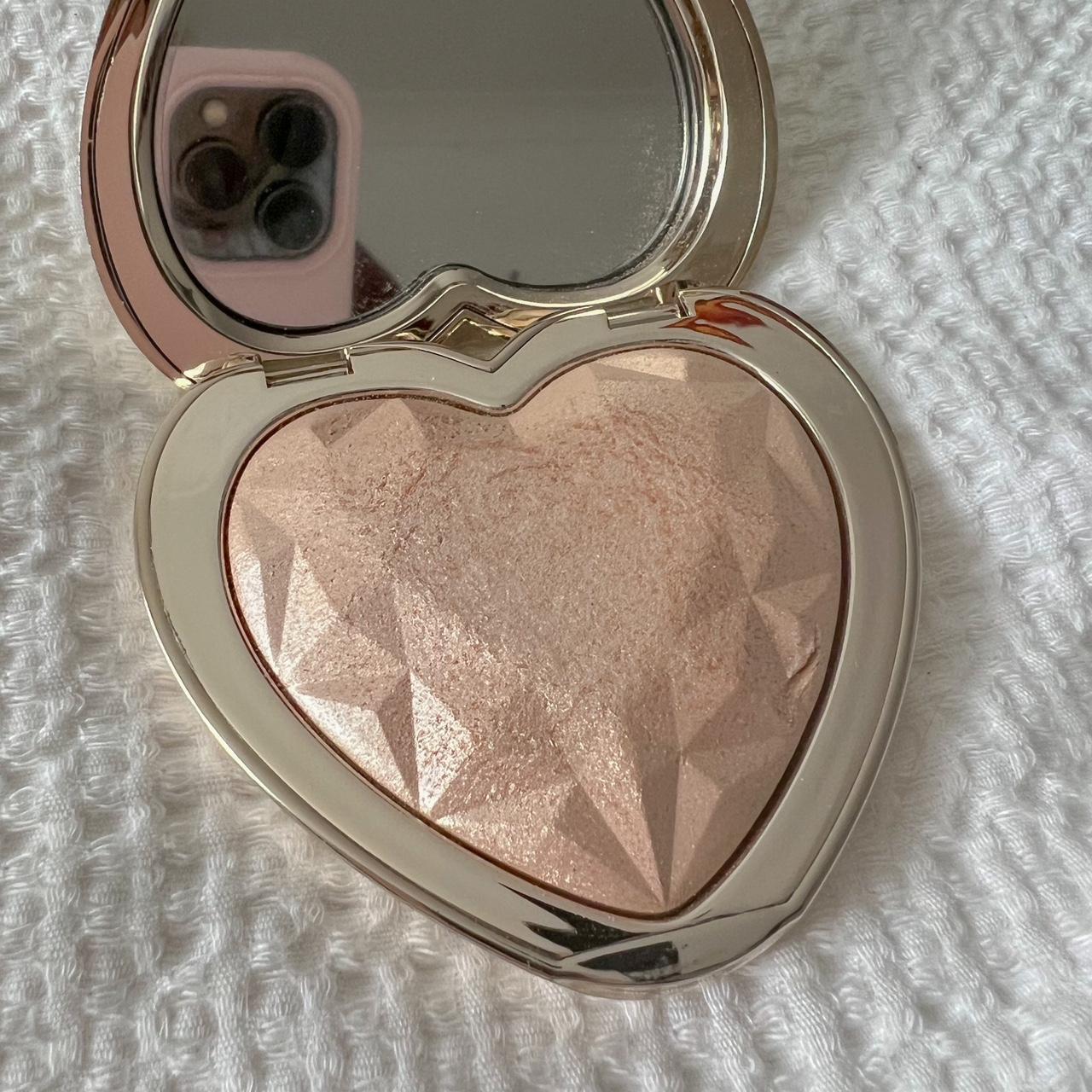 too faced love heart shaped highlighter in the shade... Depop