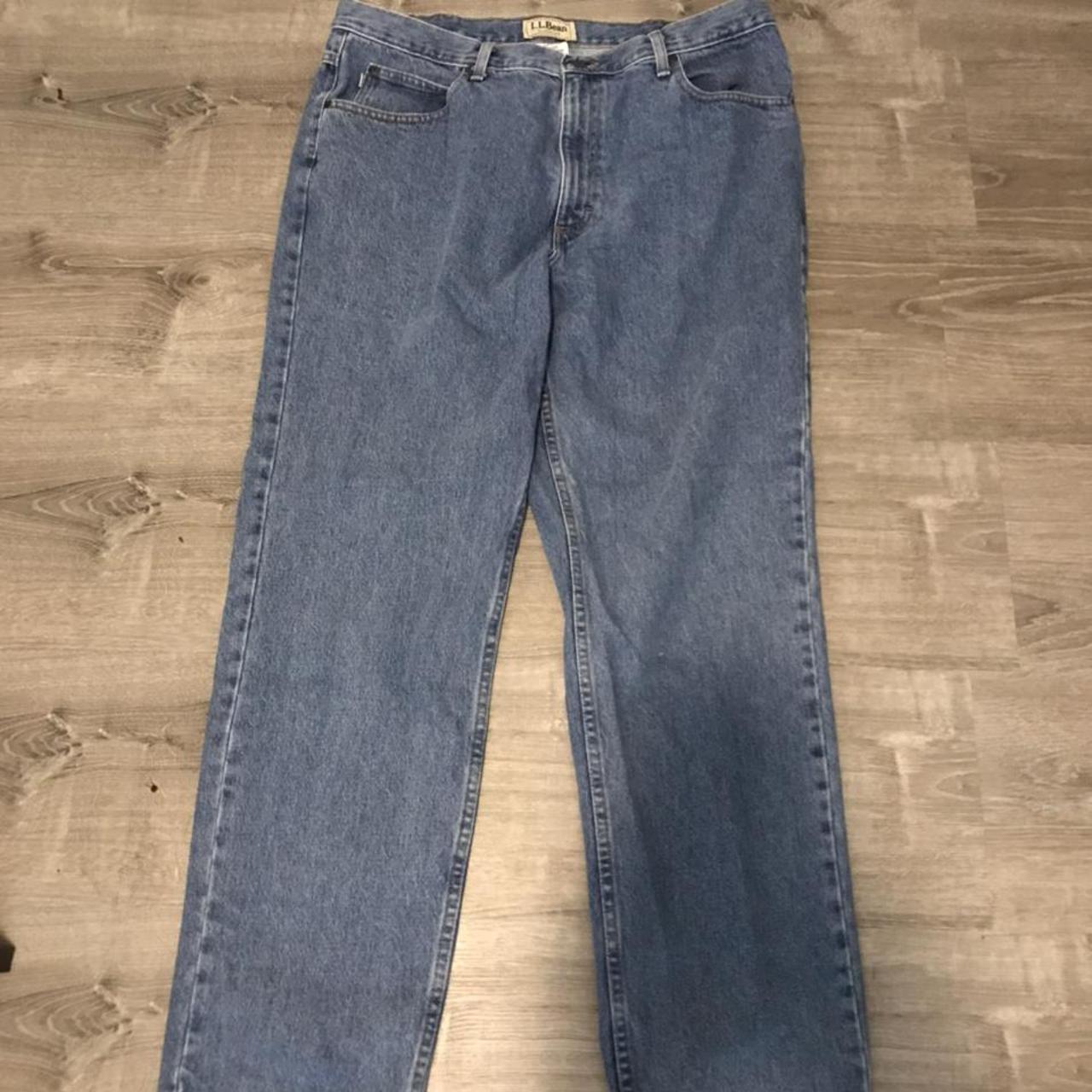 L.L bean blue jeans Size 36 x 32 #y2k #skater... - Depop