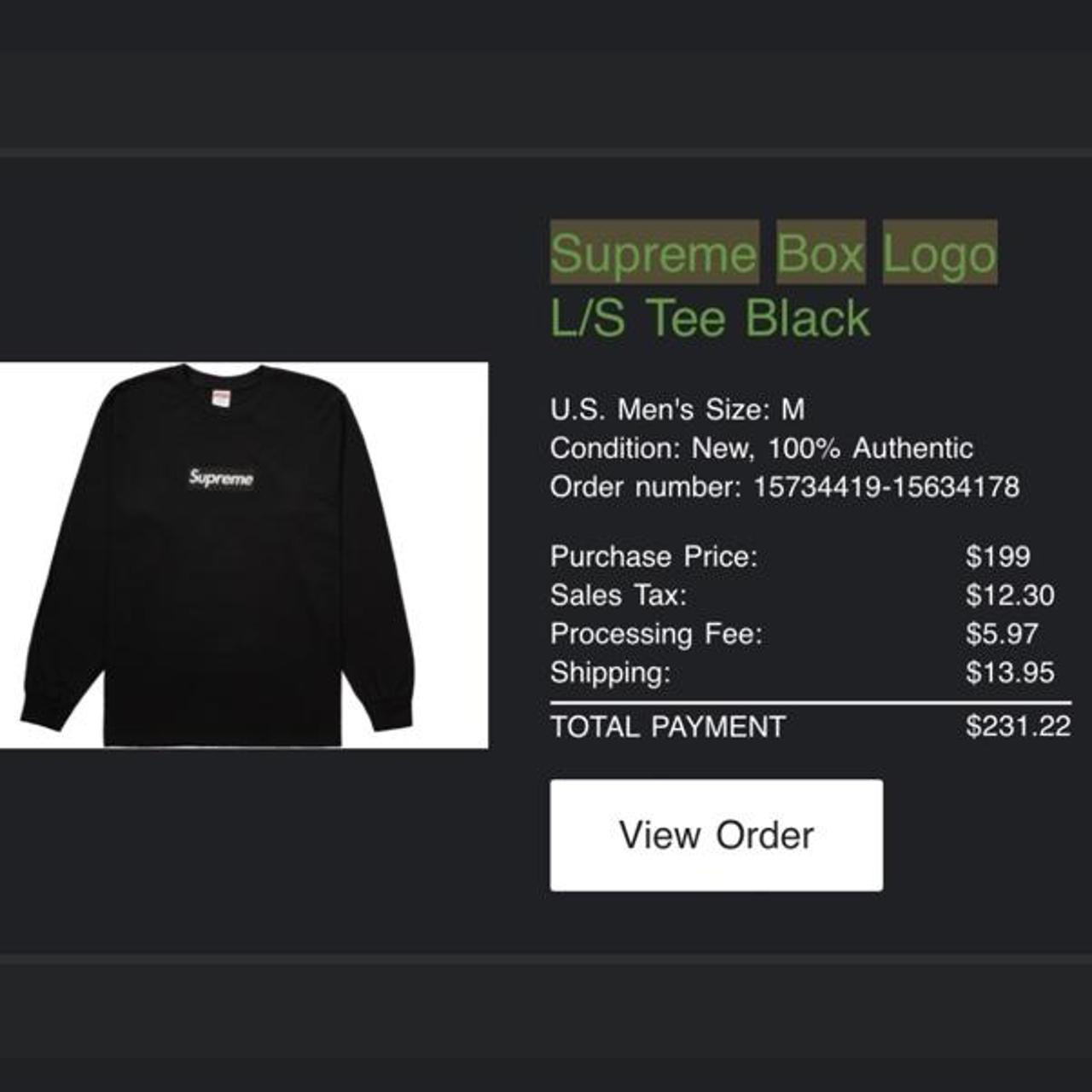 Black supreme box logo long sleeve tee #supreme... - Depop