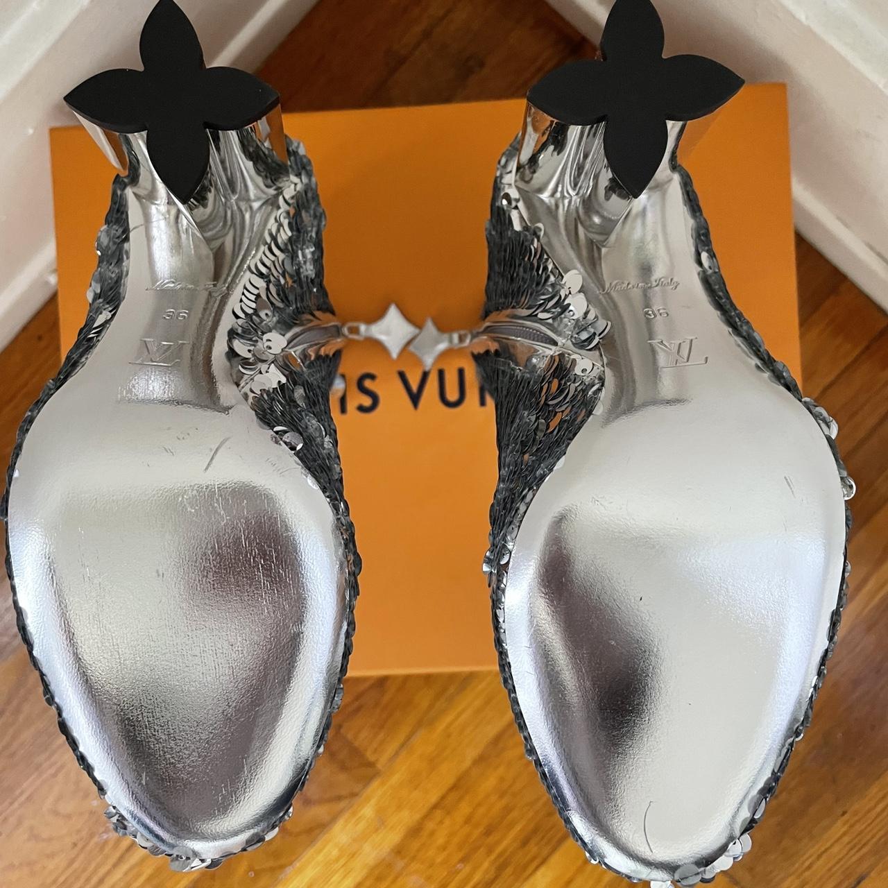 Louis Vuitton Sequin Silhouette Ankle Boot Sz. US - Depop