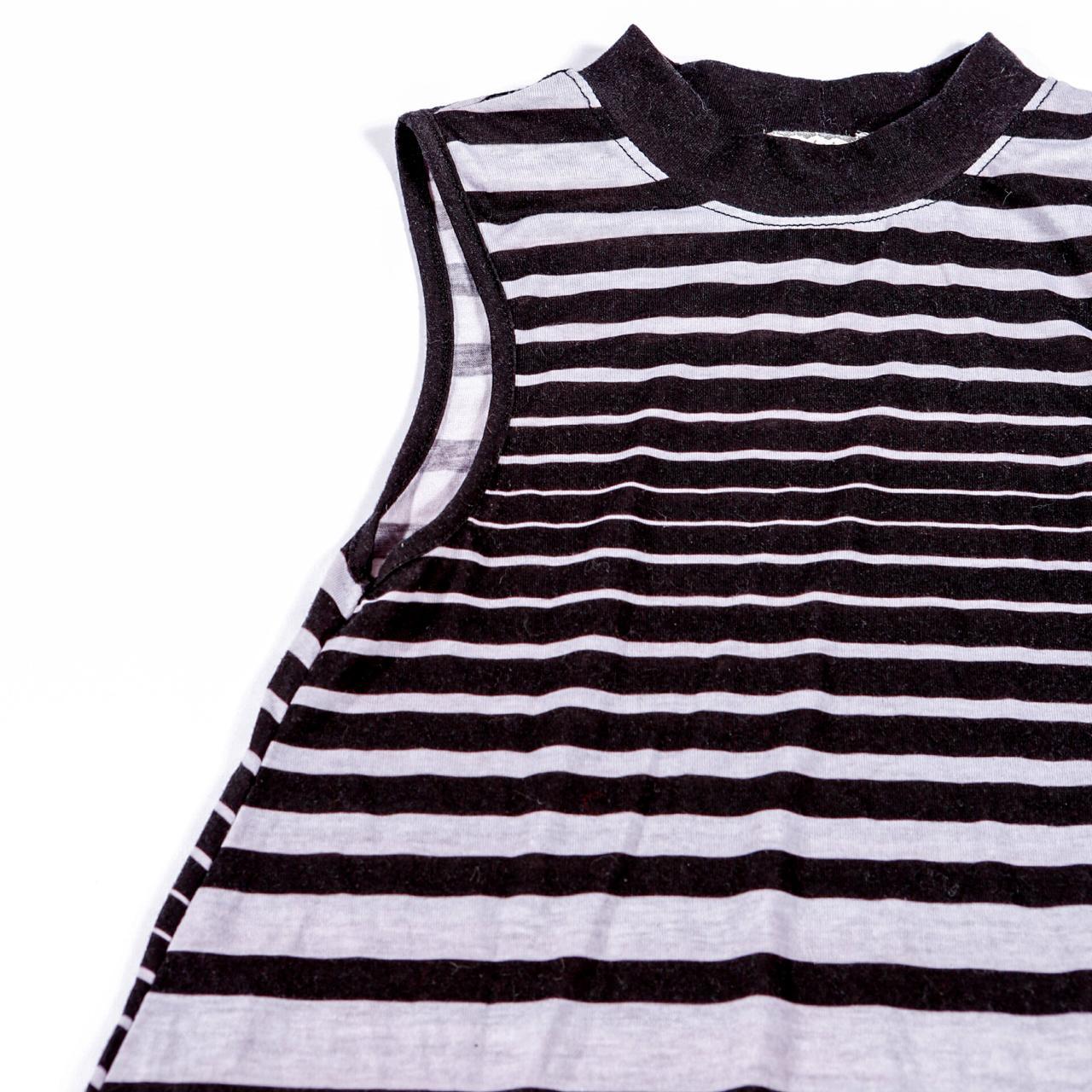 Women's Black and White Dress Depop