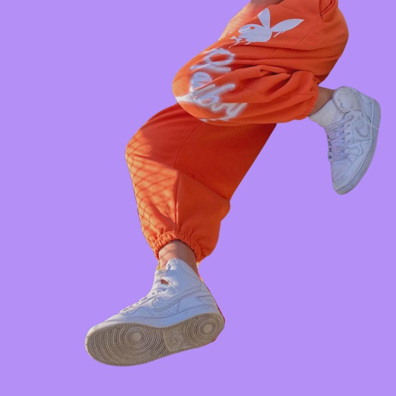 playboy orange joggers