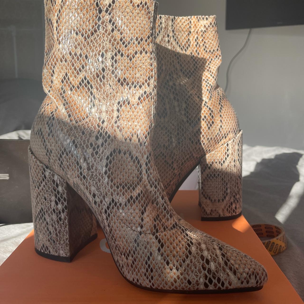 Snake print clearance sock boots