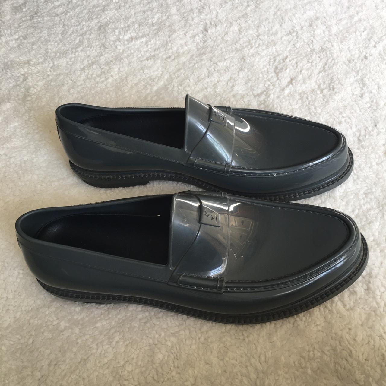 Yves Saint Laurent “Kennedy Show” rubber loafers in... - Depop