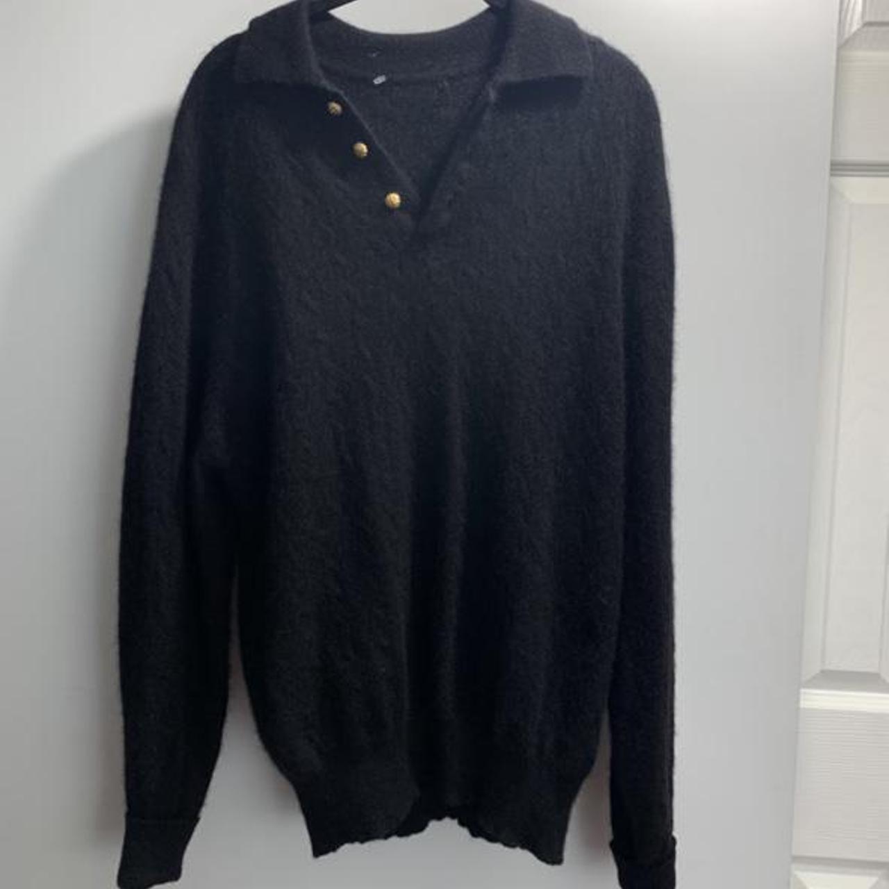 Zara gold cheap button jumper