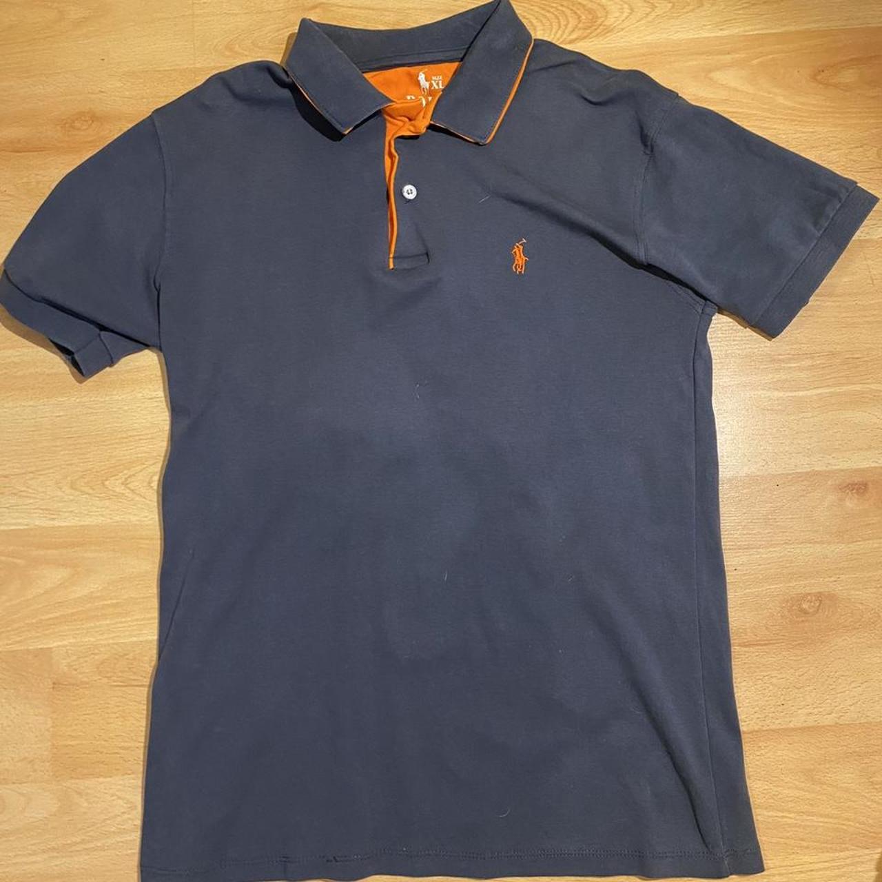 Polo Ralph Lauren Men's Grey and Orange Polo-shirts | Depop