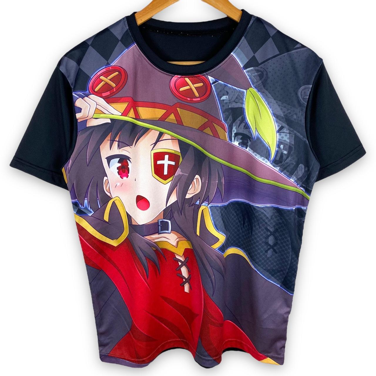 RARE!! KONOSUBA ANIME JERSEY T SHIRT MEGUMIN... - Depop