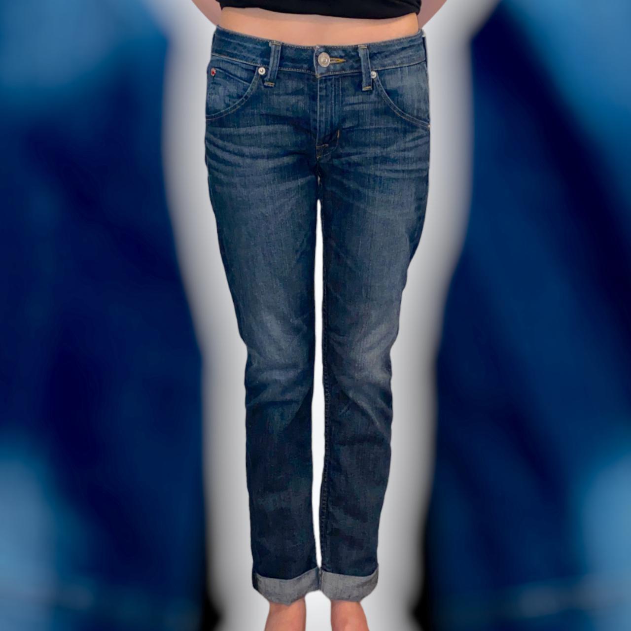 Hudson Jeans Bacara Crop Straight Cuffed in Blue