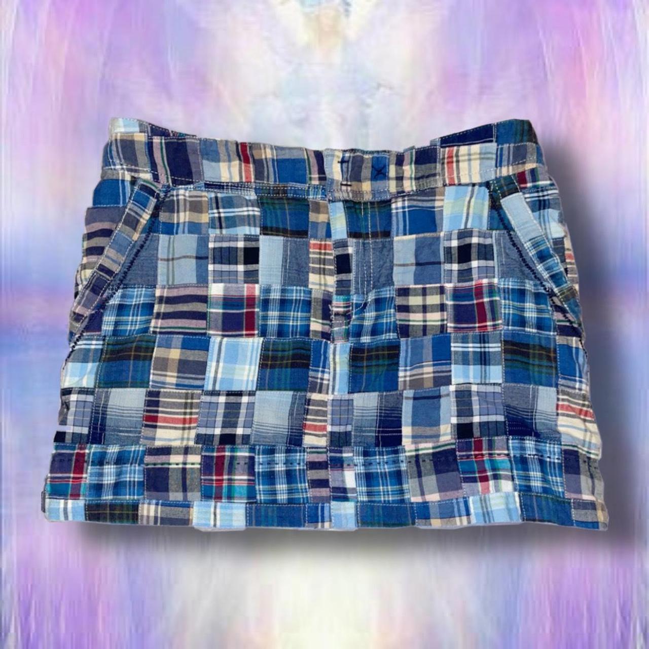 💙 Plaid Patchwork Miniskirt 💙 Super cool patchwork... - Depop