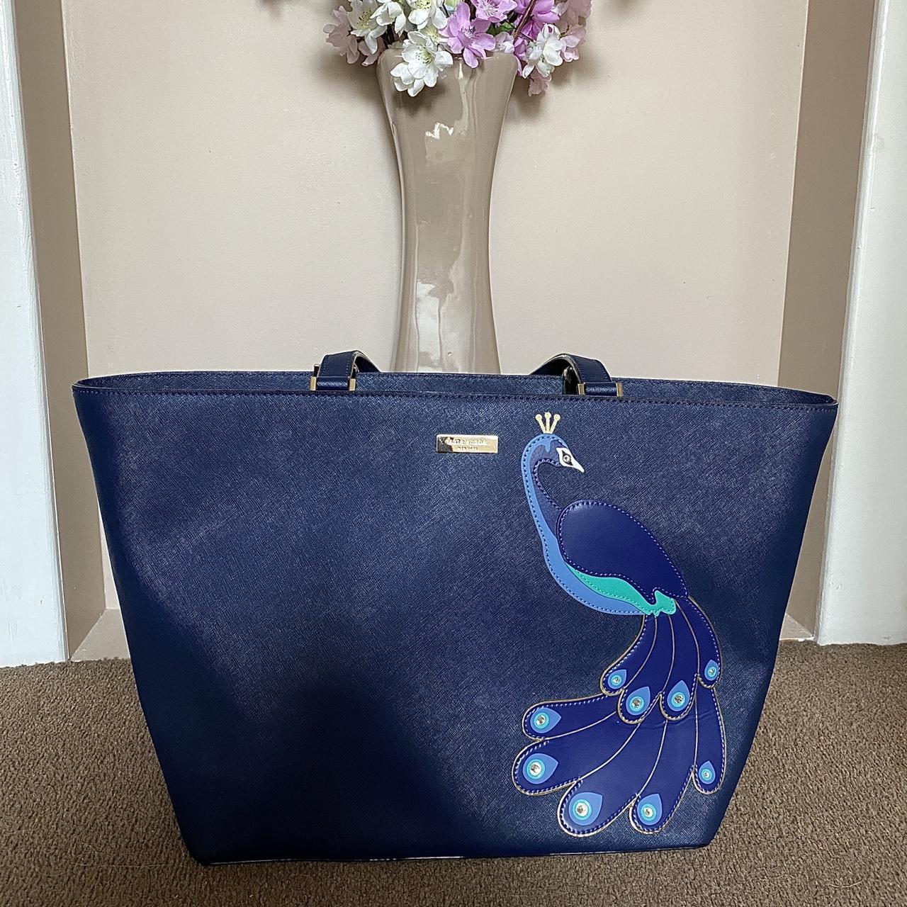 Women's Blue and Navy Bag | Depop