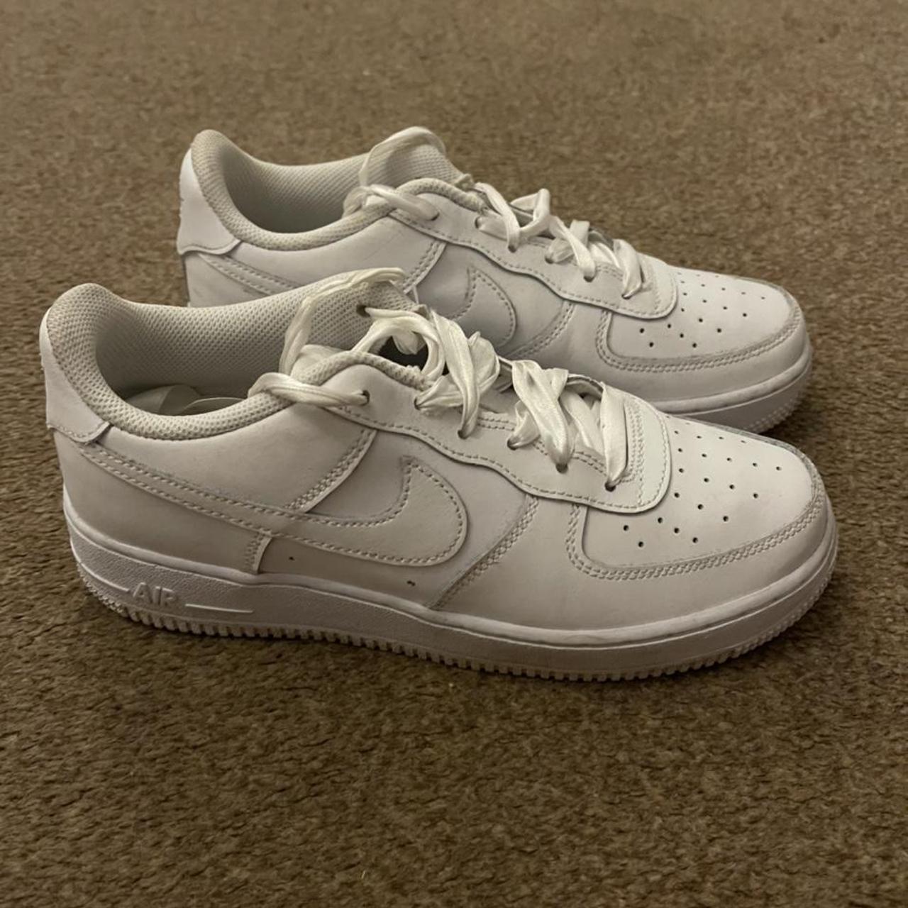 White Nike Air Force one trainers Womens size uk... - Depop