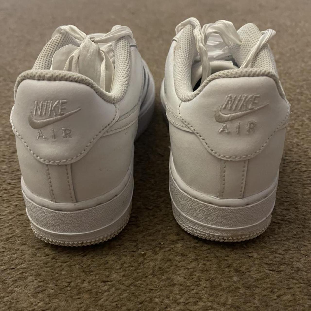 White Nike Air Force one trainers Womens size uk... - Depop