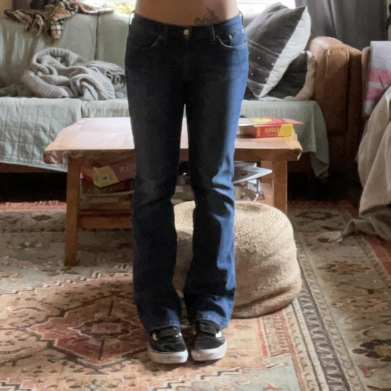 Lucky brand low rise dark wash jeans! Perfect - Depop