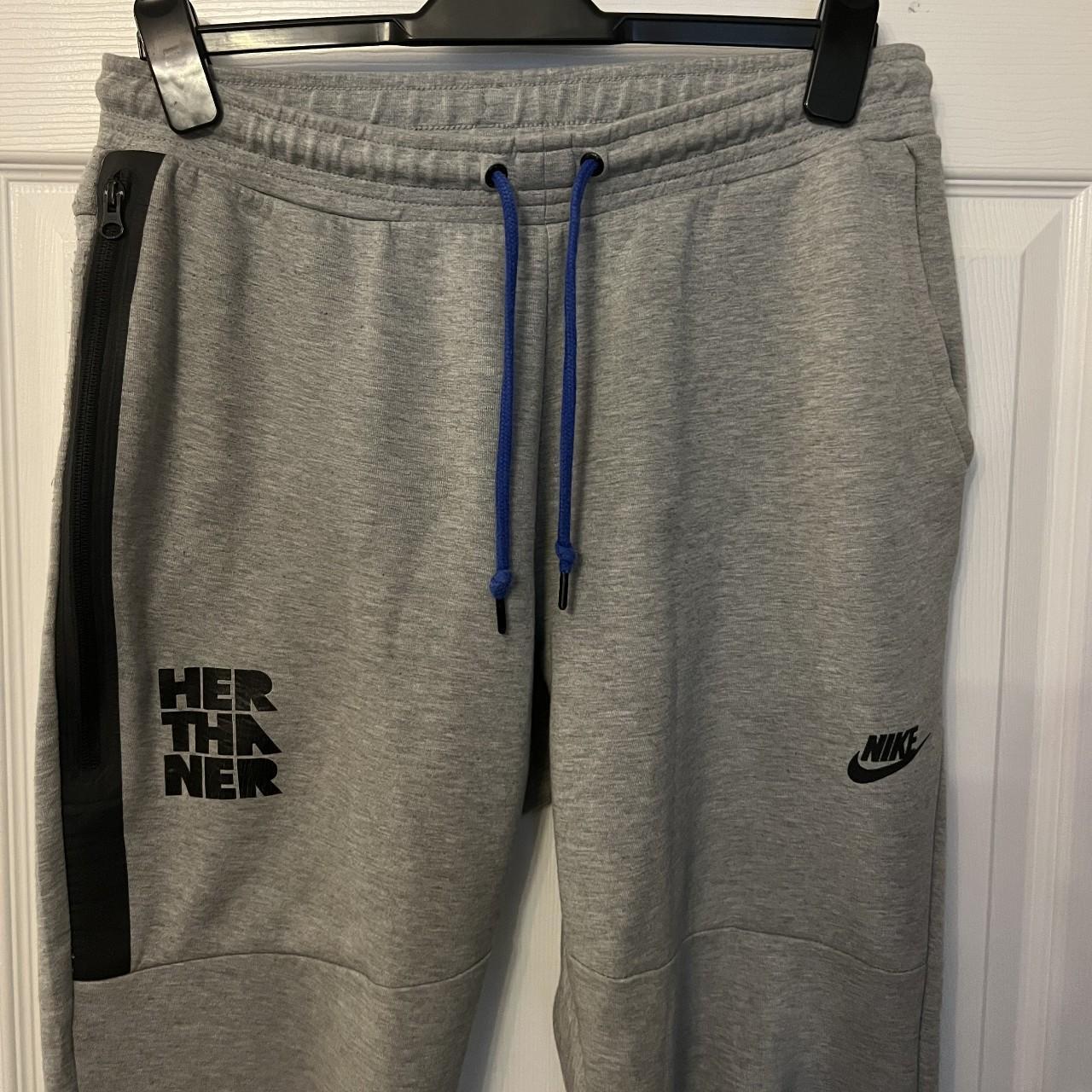 Grey Nike tech fleece joggers/trackies size... - Depop