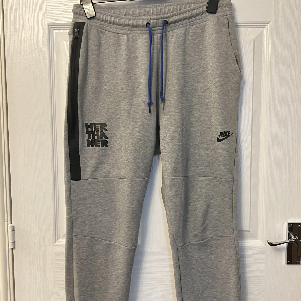 Grey Nike tech fleece joggers/trackies size... - Depop