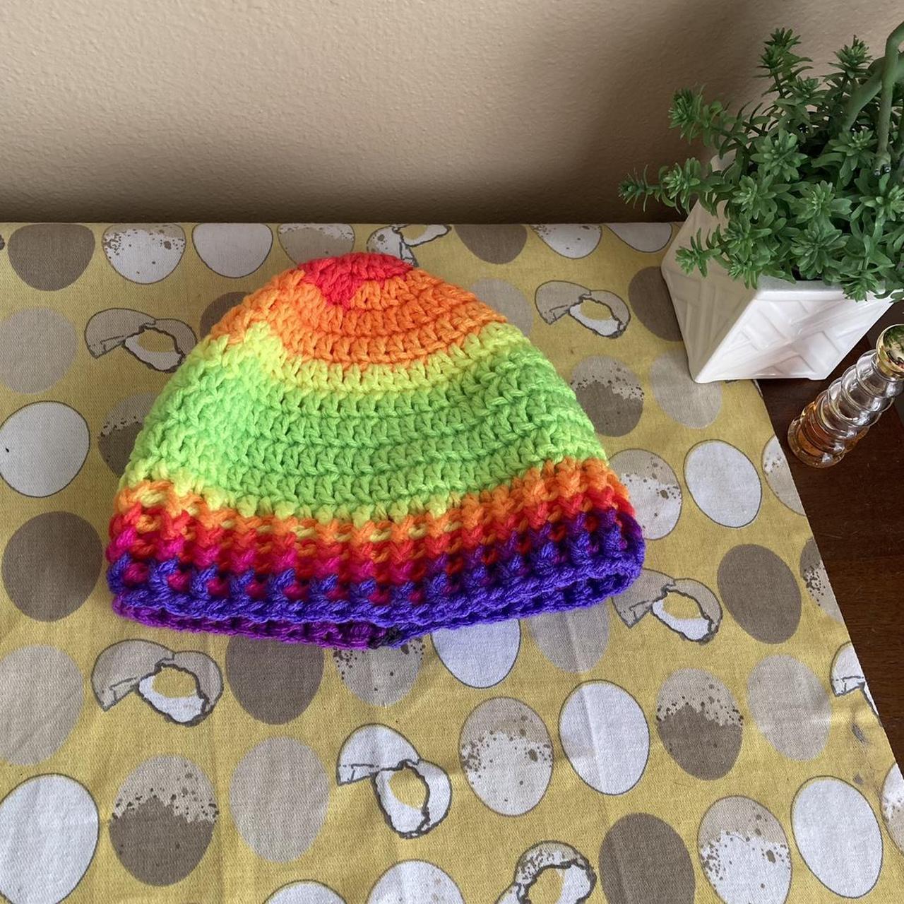 Product Image 1 - Neon rainbow knit beanie 

The